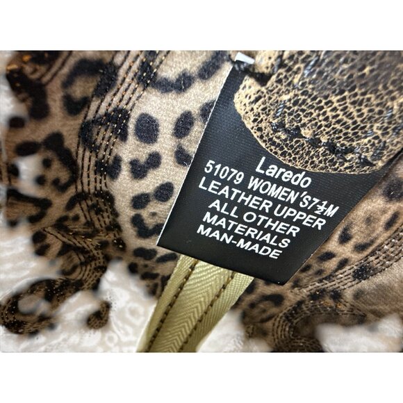 Laredo Women's Access Western Leather Boots Wide Calf 51079 Size 7.5 M - Picture 8 of 14